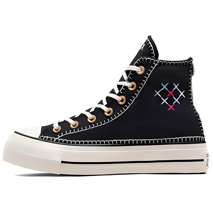 (Women) Converse Chuck Taylor All Star Lift Crafted Stitching Platform 'Black White' A08731C