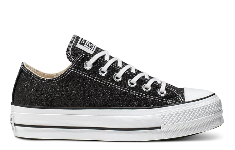 (W) Converse Chuck Taylor All Star Lift Low 'Black Glitter' 圖 2