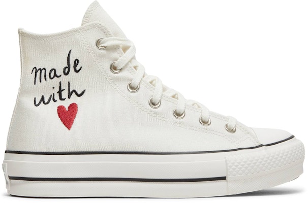 (Women) Converse Chuck Taylor All Star Lift High 'Valentine's Day - Vintage White' 571119C Buy (Women) Converse Chuck Taylor All Star Lift High 'Valentine's Day - Vintage White' 571119C