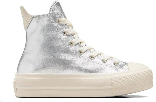 Converse 防滑輕便 高筒 帆布鞋 女款 白銀色 Order Converse 防滑輕便 高筒 帆布鞋 女款 白銀色
