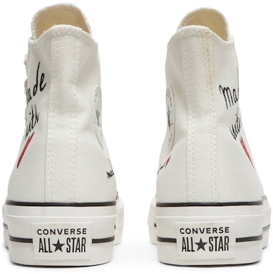 (Women) Converse Chuck Taylor All Star Lift High 'Valentine's Day - Vintage White' 571119C Details for (Women) Converse Chuck Taylor All Star Lift High 'Valentine's Day - Vintage White' 571119C