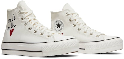 Cheap (W) Converse Chuck Taylor All Star Lift Haut ''Saint-Valentin - Blanc Vintage'' 571119C