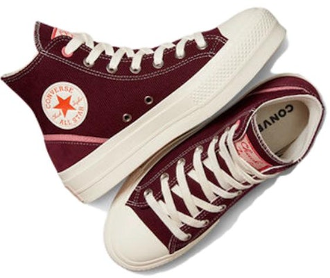 (W) Converse Chuck Taylor All Star Lift High Top 'Deep Bordeaux' Wanita A07114C Shop (W) Converse Chuck Taylor All Star Lift High Top 'Deep Bordeaux' Wanita A07114C
