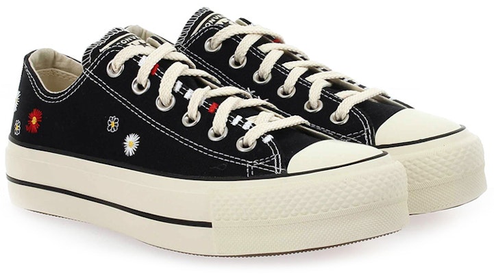 (Women) Converse Chuck Taylor All Star Lift Low 'Daisy Embroidery - Black' 567994C Lookbook (Women) Converse Chuck Taylor All Star Lift Low 'Daisy Embroidery - Black' 567994C