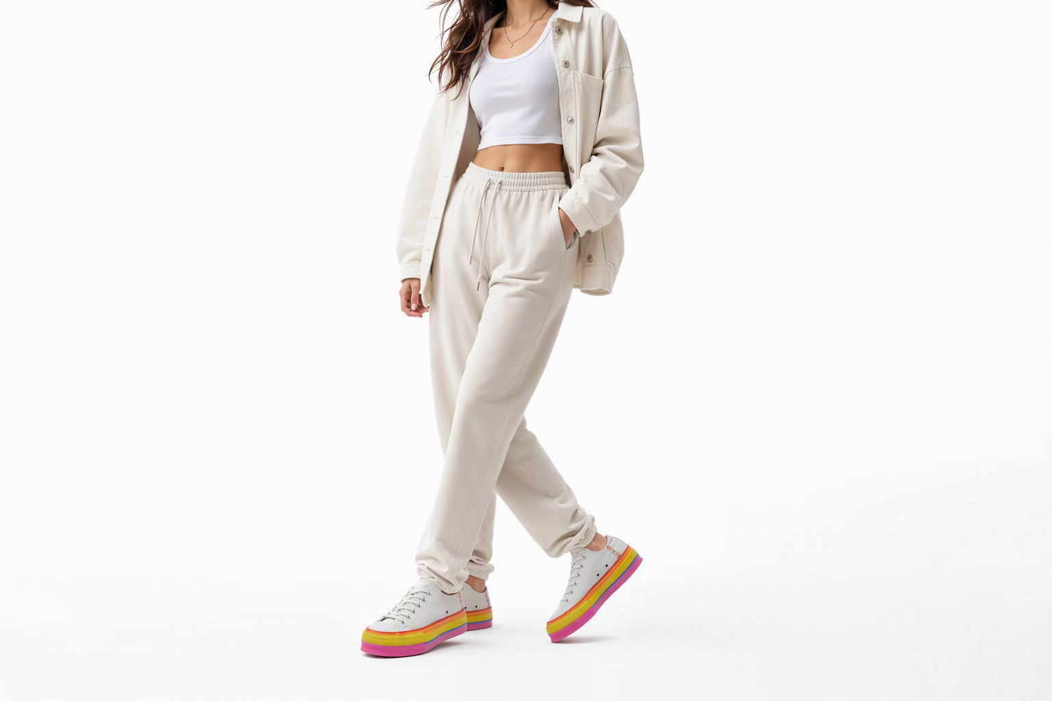 Order (W) Converse Chuck Taylor All Star Lift Low ''Arcobaleno - Bianco Vintage'' 564992C