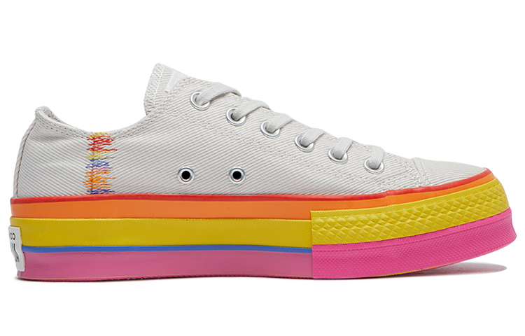 Lookbook (W) Converse Chuck Taylor All Star Lift Low ''Arcobaleno - Bianco Vintage'' 564992C