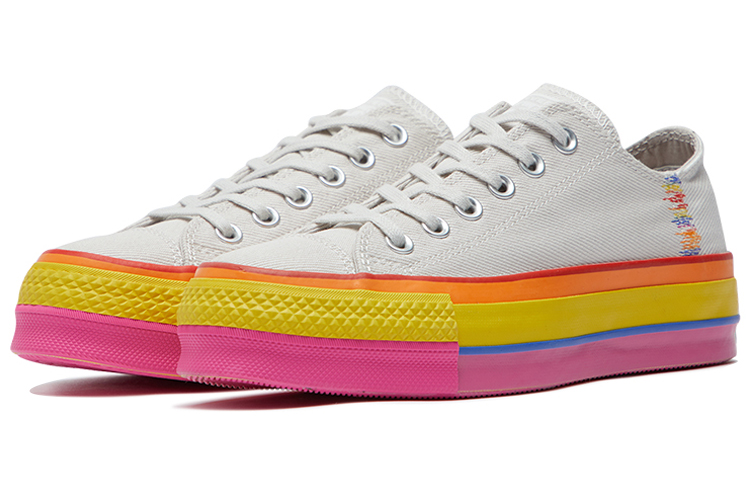 Shop (W) Converse Chuck Taylor All Star Lift Low ''Arcobaleno - Bianco Vintage'' 564992C
