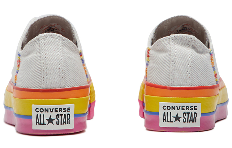 Details for (W) Converse Chuck Taylor All Star Lift Low ''Arcobaleno - Bianco Vintage'' 564992C