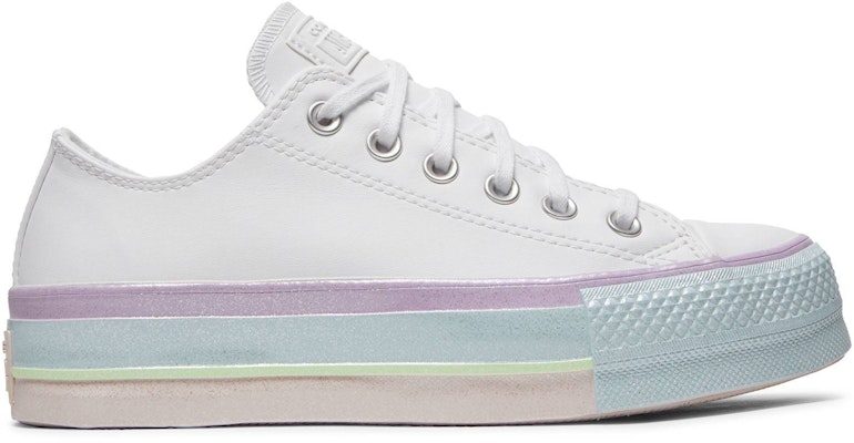 (Women) Converse Chuck Taylor All Star Lift Low 'White Lilac Blue' 566156C Buy (Women) Converse Chuck Taylor All Star Lift Low 'White Lilac Blue' 566156C