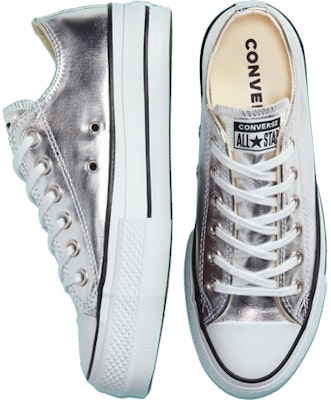 (W) コンバース チャックテイラー オールスター リフト Ox 'シルバー' 560248C Shop (W) コンバース チャックテイラー オールスター リフト Ox 'シルバー' 560248C