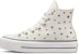 (W) Converse Chuck Taylor All Star Lift Platform Tinggi 'Embroidered Stars - Egret' A03724C