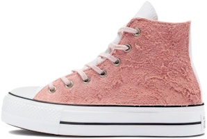 (Women) Converse Chuck Taylor All Star Lift Platform High Top 'Scratched Pink Suede' A04314C (Women) Converse Chuck Taylor All Star Lift Platform High Top 'Scratched Pink Suede' A04314C