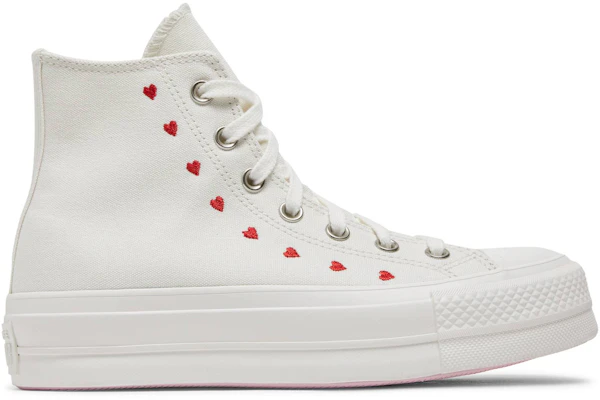 (Women) Converse Chuck Taylor All Star Lift Platform High 'Embroidered Hearts - White' A01599C Buy (Women) Converse Chuck Taylor All Star Lift Platform High 'Embroidered Hearts - White' A01599C