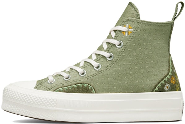 (Women) Converse Chuck Taylor All Star Lift Platform High 'Autumn Embroidery - Light Field Surplus' A05069C Buy (Women) Converse Chuck Taylor All Star Lift Platform High 'Autumn Embroidery - Light Field Surplus' A05069C