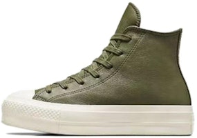 (Women) Converse Chuck Taylor All Star Lift Platform Leather High 'Utility Egret' A07131C (Women) Converse Chuck Taylor All Star Lift Platform Leather High 'Utility Egret' A07131C