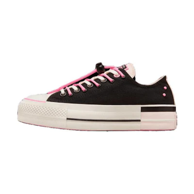 (W) Converse Chuck Taylor All Star Lift Platform EasyOn Low 'Black Fable Pink'