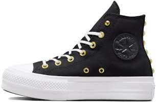 (Women) Converse Chuck Taylor All Star Lift Platform Star Studded 'Black White Gold' A05453C (Women) Converse Chuck Taylor All Star Lift Platform Star Studded 'Black White Gold' A05453C