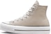 (W) 컨버스 척테일러 리프트 플랫폼 캔버스 하이 '베이지 화이트' A02432C