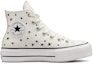 Order (W) Converse Chuck Taylor All Star Lift Platform Tinggi 'Embroidered Stars - Egret' A03724C