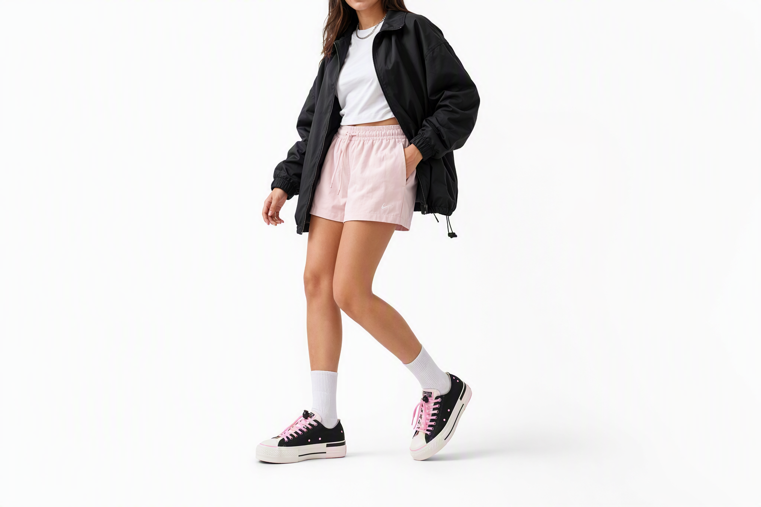Order Converse 圓頭舒適 時尚 保暖防滑 低筒 板鞋 女款 黑色