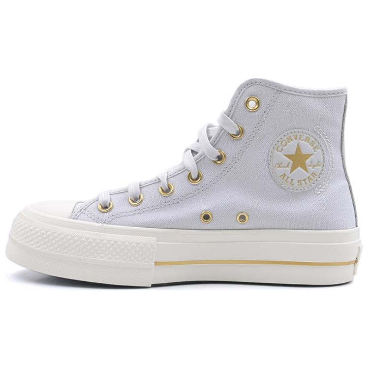 Order Converse All Star Lift 舒適百搭 抗滑耐磨 高筒 帆布鞋 女款 白金色