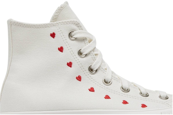 (Women) Converse Chuck Taylor All Star Lift Platform High 'Embroidered Hearts - White' A01599C Order (Women) Converse Chuck Taylor All Star Lift Platform High 'Embroidered Hearts - White' A01599C