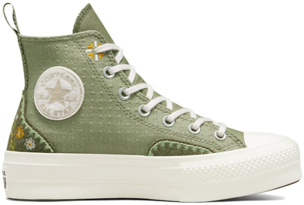 (Women) Converse Chuck Taylor All Star Lift Platform High 'Autumn Embroidery - Light Field Surplus' A05069C Order (Women) Converse Chuck Taylor All Star Lift Platform High 'Autumn Embroidery - Light Field Surplus' A05069C