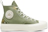 Order (W) Converse Chuck Taylor All Star Lift Platform Tinggi 'Autumn Embroidery - Light Field Surplus' A05069C