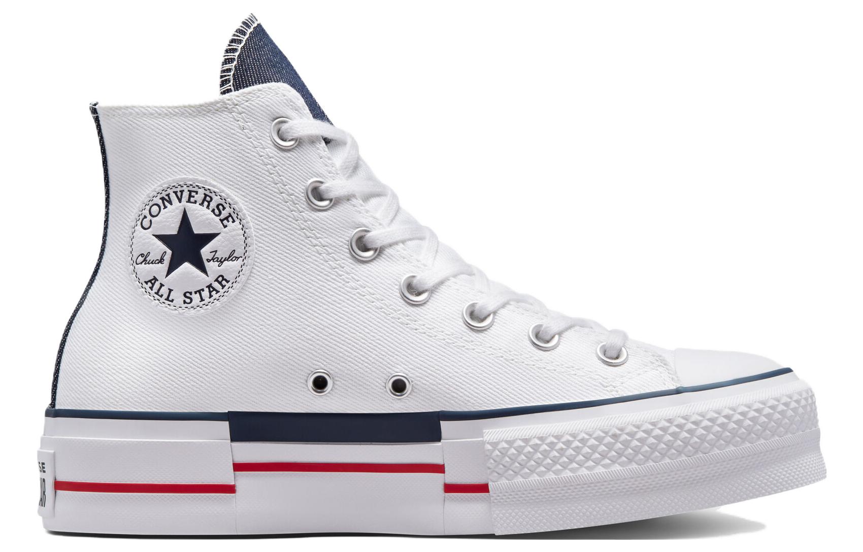 Order (W) チャックテイラー リフト プラットフォーム デニム 白 A03961C