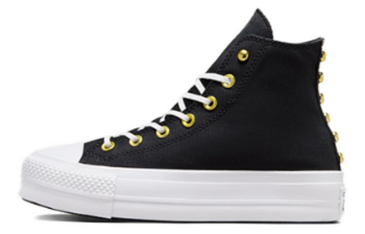 Order (W) Converse Chuck Taylor All Star Lift Platform Star Studded 'Hitam Putih Emas' A05453C