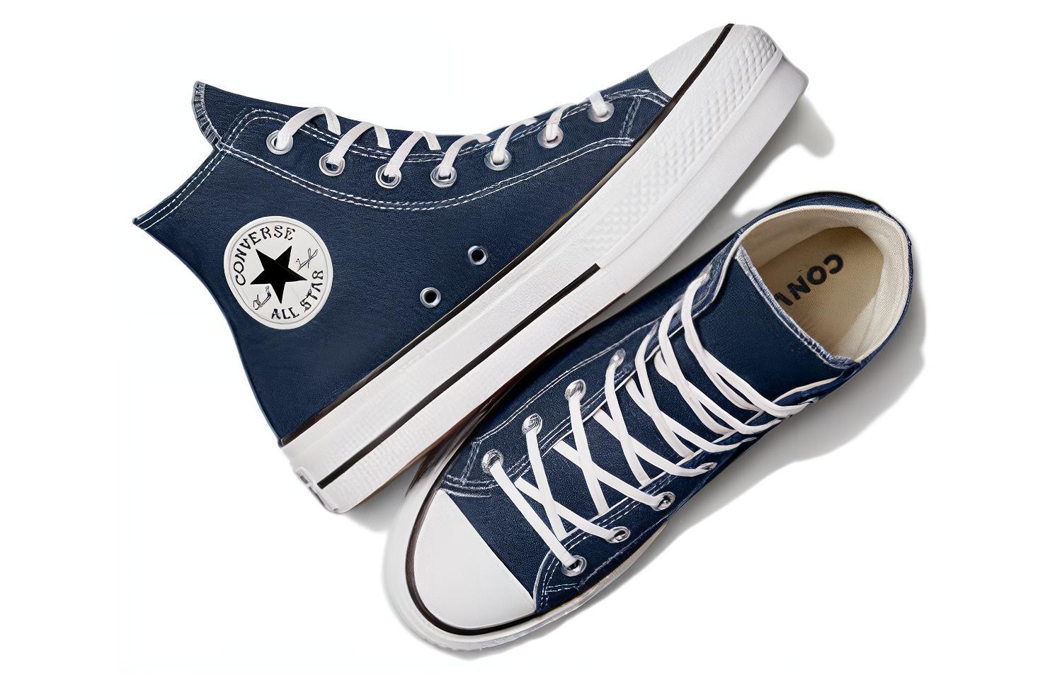 Lookbook (W) 컨버스 척테일러 리프트 플랫폼 하이 '네이비' A08215F