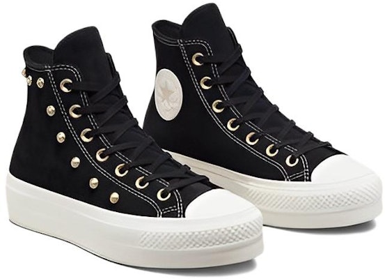 (W) 匡威Chuck Taylor All Star增高鞋 '铆钉-黑光金'高帮女鞋 A04271C Lookbook (W) 匡威Chuck Taylor All Star增高鞋 '铆钉-黑光金'高帮女鞋 A04271C