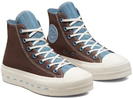 (W) Converse Chuck Taylor All Star Lift Platform Canvas Tinggi 'Brazil Nut Indigo Oxide' 572708C Lookbook (W) Converse Chuck Taylor All Star Lift Platform Canvas Tinggi 'Brazil Nut Indigo Oxide' 572708C