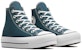 (W) Converse Chuck Taylor All Star Lift Platform Kanvas 'Biru Putih' A06840C