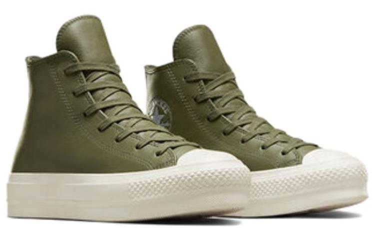 Lookbook (W) Converse Chuck Taylor All Star Lift Platform Kulit Tinggi 'Utility Egret' A07131C