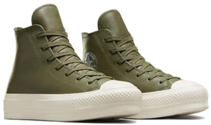 (Women) Converse Chuck Taylor All Star Lift Platform Leather High 'Utility Egret' A07131C Lookbook (Women) Converse Chuck Taylor All Star Lift Platform Leather High 'Utility Egret' A07131C