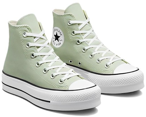 (W) Converse Chuck Taylor All Star Lift Plataforma Lona 'Verde Blanco de Caña Alta' A03541C Lookbook (W) Converse Chuck Taylor All Star Lift Plataforma Lona 'Verde Blanco de Caña Alta' A03541C