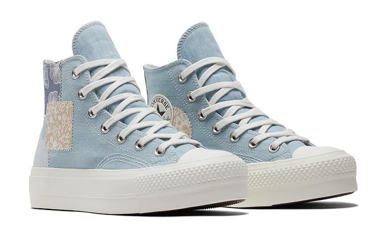 Lookbook (W) Converse Chuck Taylor All Star Lift Platform Tinggi 'Denim Patchwork' A06821C