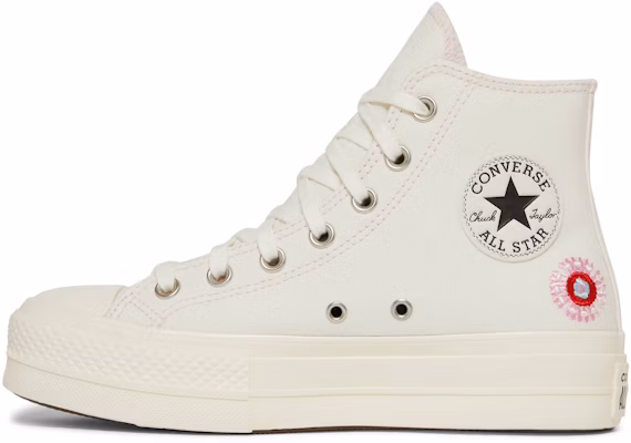 (Women) Converse Chuck Taylor All Star Lift Platform High 'Floral Embroidery - Egret' A02198C Lookbook (Women) Converse Chuck Taylor All Star Lift Platform High 'Floral Embroidery - Egret' A02198C