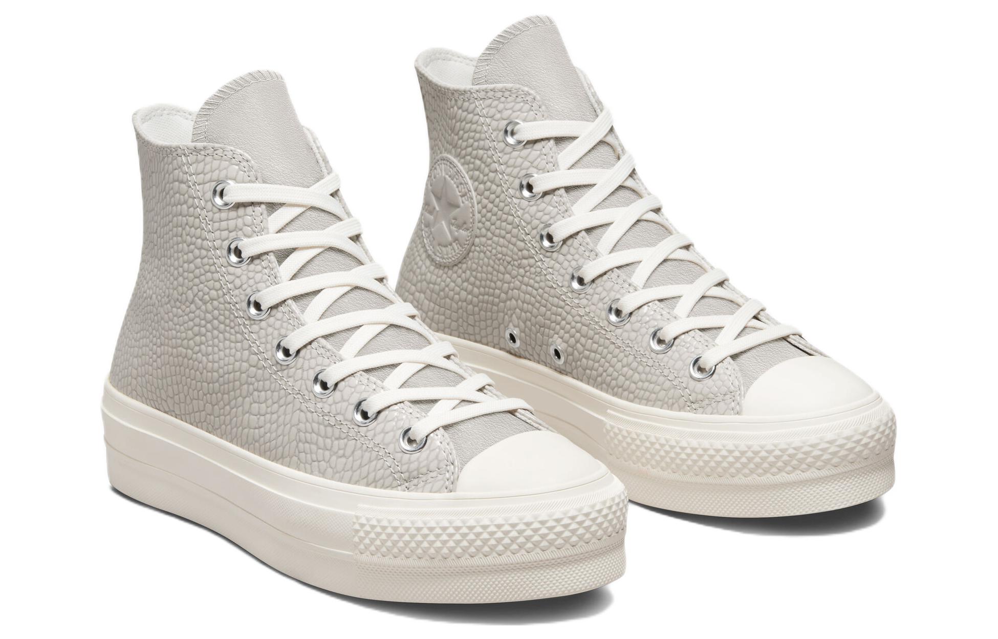 Lookbook (W) 컨버스 척테일러 리프트 플랫폼 크로코 크림 하이탑 A04267C
