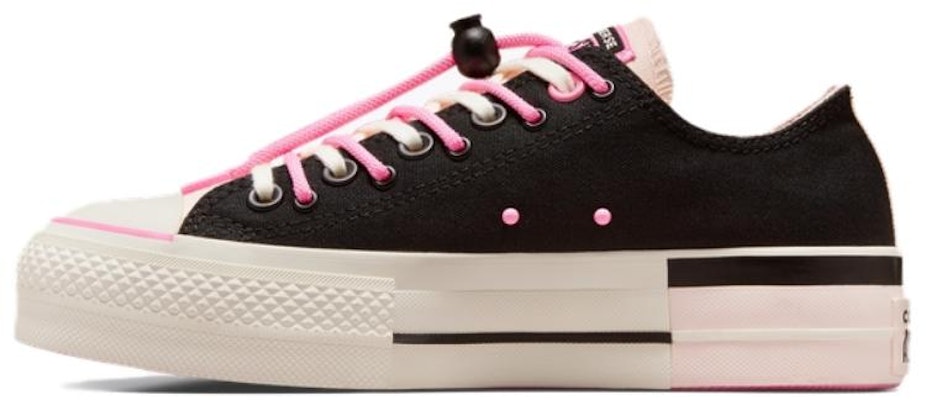 (W) Converse Chuck Taylor All Star Lift Platform EasyOn Rendah 'Hitam Fable Pink' A09540C Lookbook (W) Converse Chuck Taylor All Star Lift Platform EasyOn Rendah 'Hitam Fable Pink' A09540C