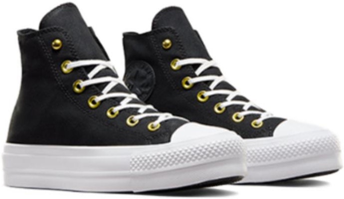 (W) 컨버스 척테일러 리프트 플랫폼 스타스터드 '블랙화이트골드' A05453C Lookbook (W) 컨버스 척테일러 리프트 플랫폼 스타스터드 '블랙화이트골드' A05453C