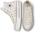 Shop (W) Converse Chuck Taylor All Star Lift Platform Tinggi 'Embroidered Stars - Egret' A03724C