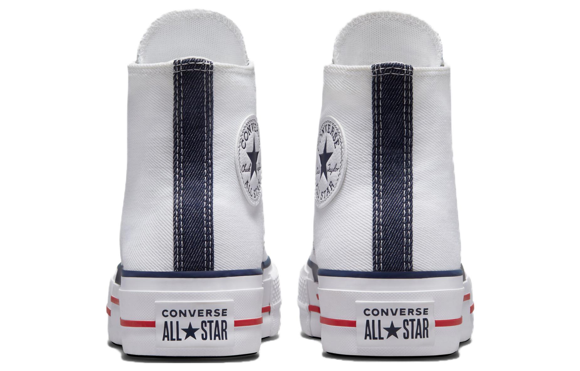 Shop (W) チャックテイラー リフト プラットフォーム デニム 白 A03961C