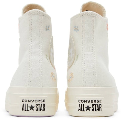 (W) Converse Chuck Taylor All Star Lift 帆布鞋“刺绣花卉 - 米白” A01586C Details for (W) Converse Chuck Taylor All Star Lift 帆布鞋“刺绣花卉 - 米白” A01586C