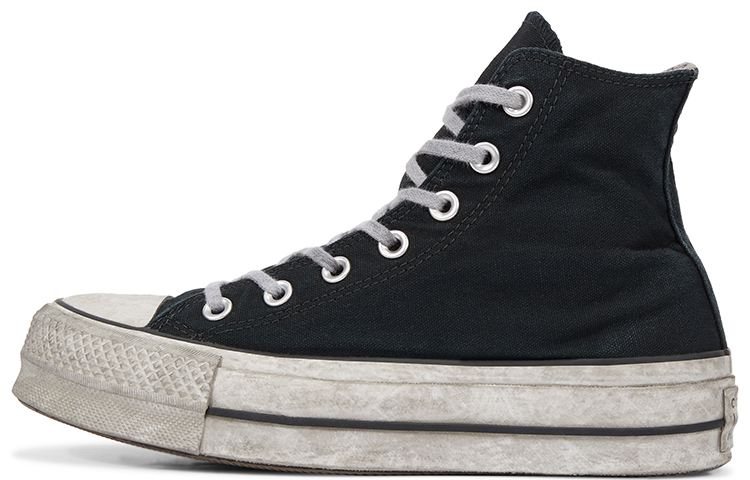 Buy (Women) Converse Chuck Taylor All Star Lift Smoked Canvas High Top Black Dirty Shoes 564527C