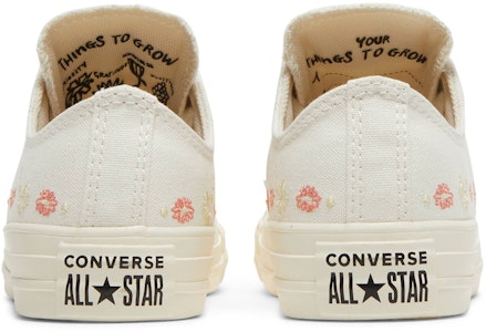 (W) Converse Chuck Taylor All Star 低筒『刺繡花卉 - 尼鷺白』 A01595C Details for (W) Converse Chuck Taylor All Star 低筒『刺繡花卉 - 尼鷺白』 A01595C
