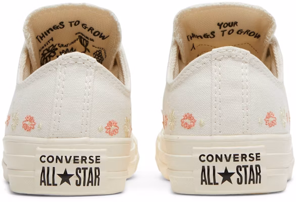 (W) Converse Chuck Taylor All Star Low 'Bordir Bunga - Egret' A01595C Details for (W) Converse Chuck Taylor All Star Low 'Bordir Bunga - Egret' A01595C