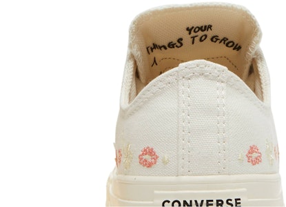 (W) Converse Chuck Taylor All Star 低筒『刺繡花卉 - 尼鷺白』 A01595C Sizing (W) Converse Chuck Taylor All Star 低筒『刺繡花卉 - 尼鷺白』 A01595C