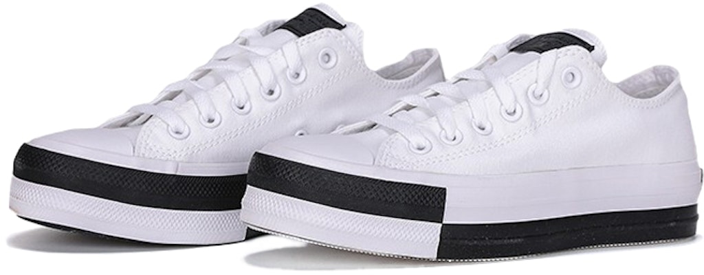 (W) (여성용) 컨버스 척 테일러 올스타 블랙 화이트 스니커즈 568656C 568656C Lookbook (W) (여성용) 컨버스 척 테일러 올스타 블랙 화이트 스니커즈 568656C 568656C